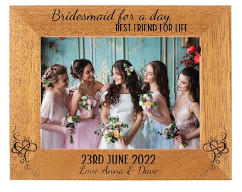 Special Bridesmaid Satin Silver Photo Frame 3"X5" Wedding Favour Female Gifts UK Special Bridesmaid Satin Silver Photo Frame 3"X5" Wedding Favour Female Gifts UK