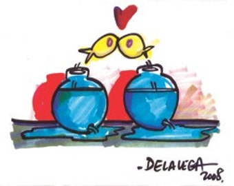 Blank Greeting Card, all occasion, by De La Vega east village