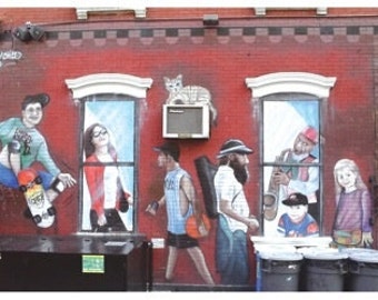 Blank Greeting Card, all occassion East Village Mural