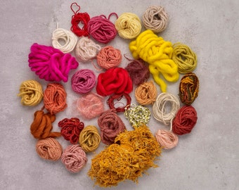 Creative Weaving Yarns Pack for Tapestry and Wallhangings - 30+ Balls of yarn included