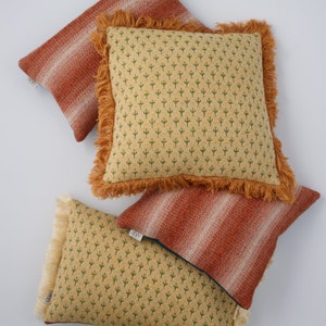 Cactus Cushion, Handwoven in Brighton UK, with Velvet Back image 6