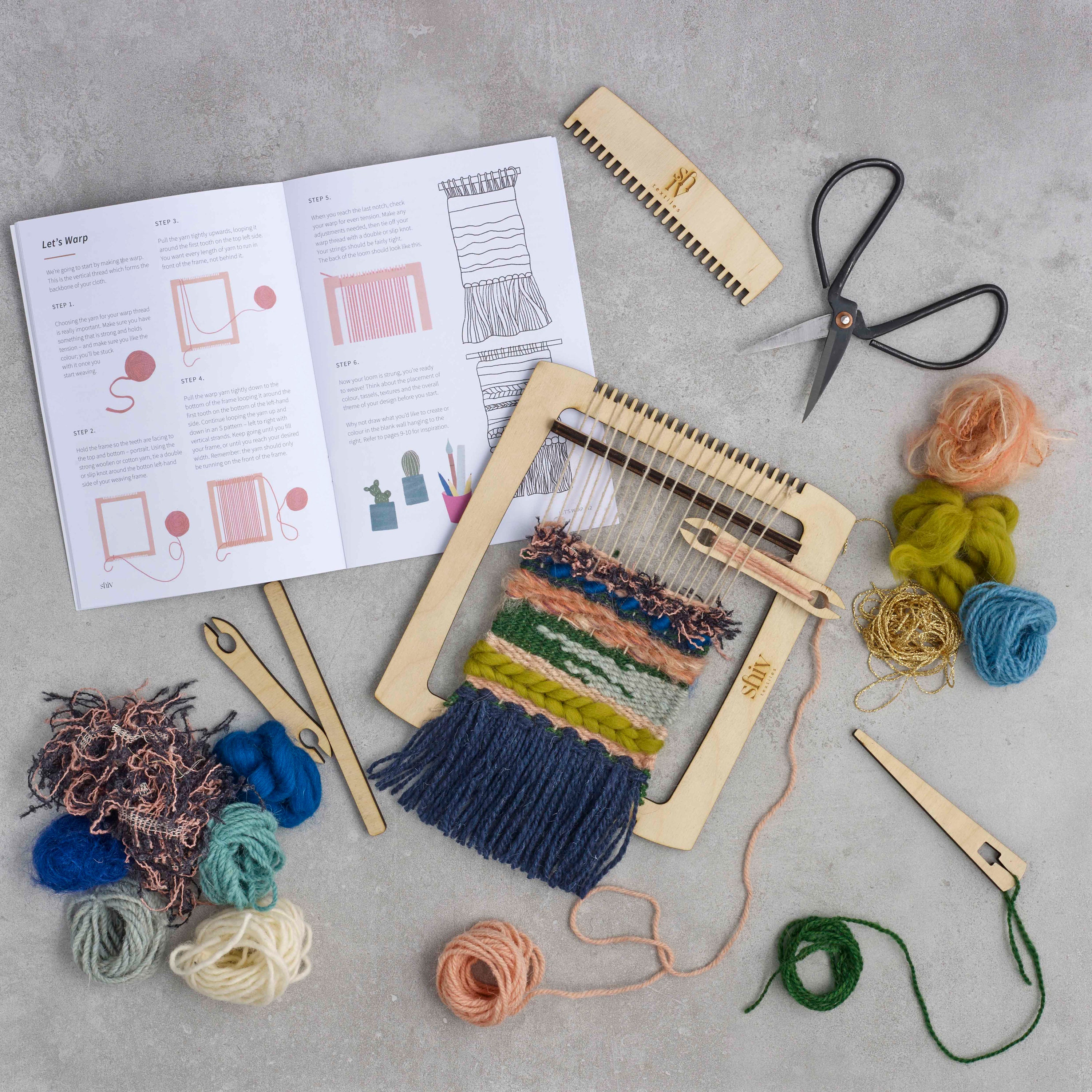 Craft Kit Weaving Frame Loom With Yarn & Tote Bag Choose You Own