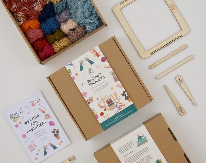 Beginners Weaving Loom Kit, Yarn & Instruction Booklet