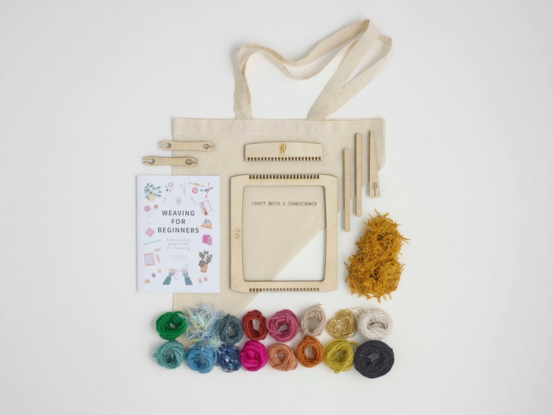 Loom Weaving Kit Yarn & Instruction Booklet Etsy UK