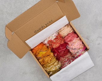 Warm-Toned Frizz Ribbons Bundle - Recycled Weaving Selvedges