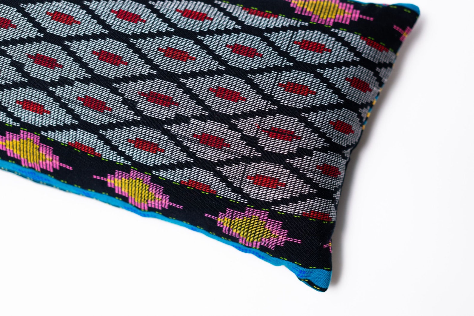 Handwoven Burmese Cotton Boho Bolster Cushion 85cm X 25cm With Etsy