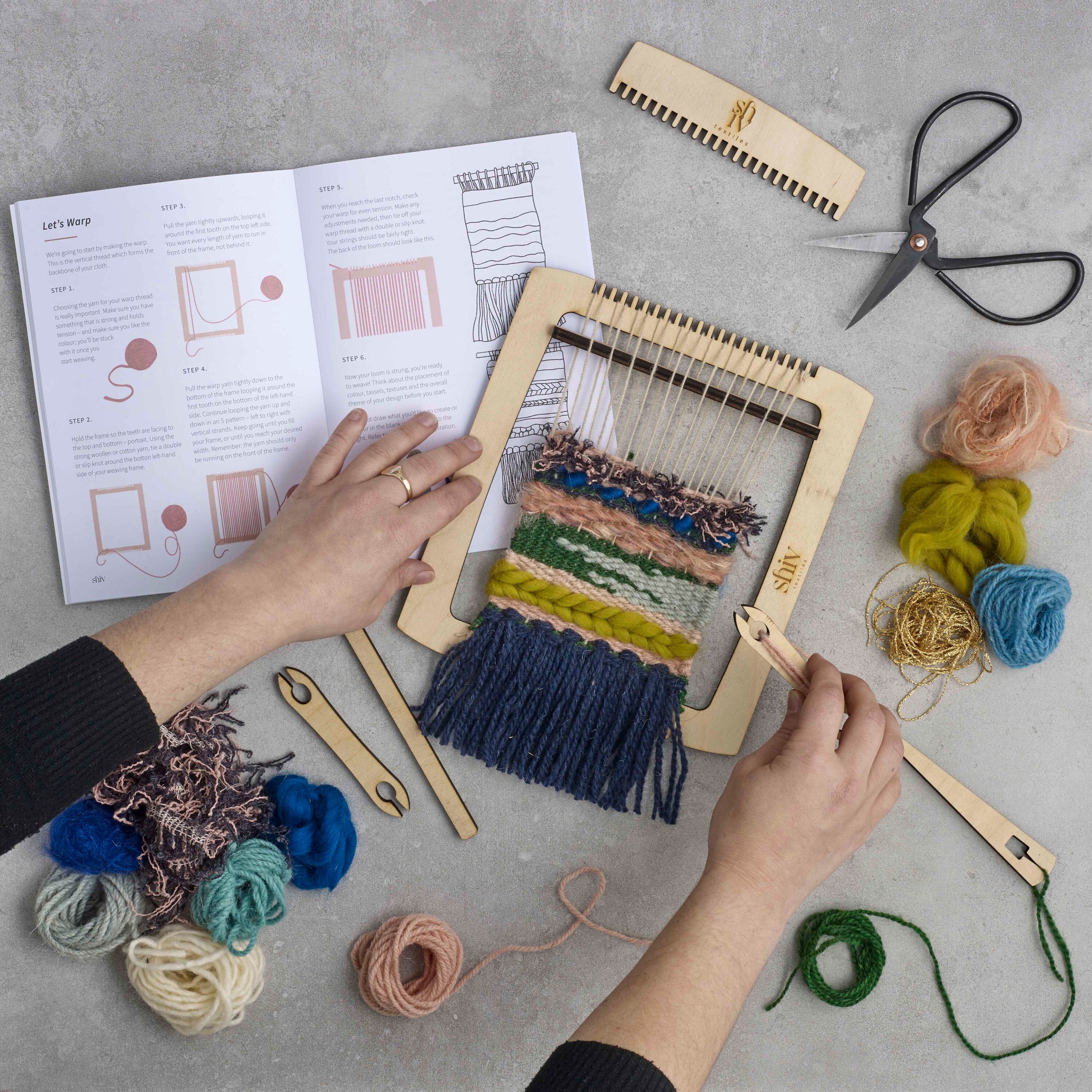 Craft Kit Weaving Frame Loom With Yarn & Tote Bag Choose You Own