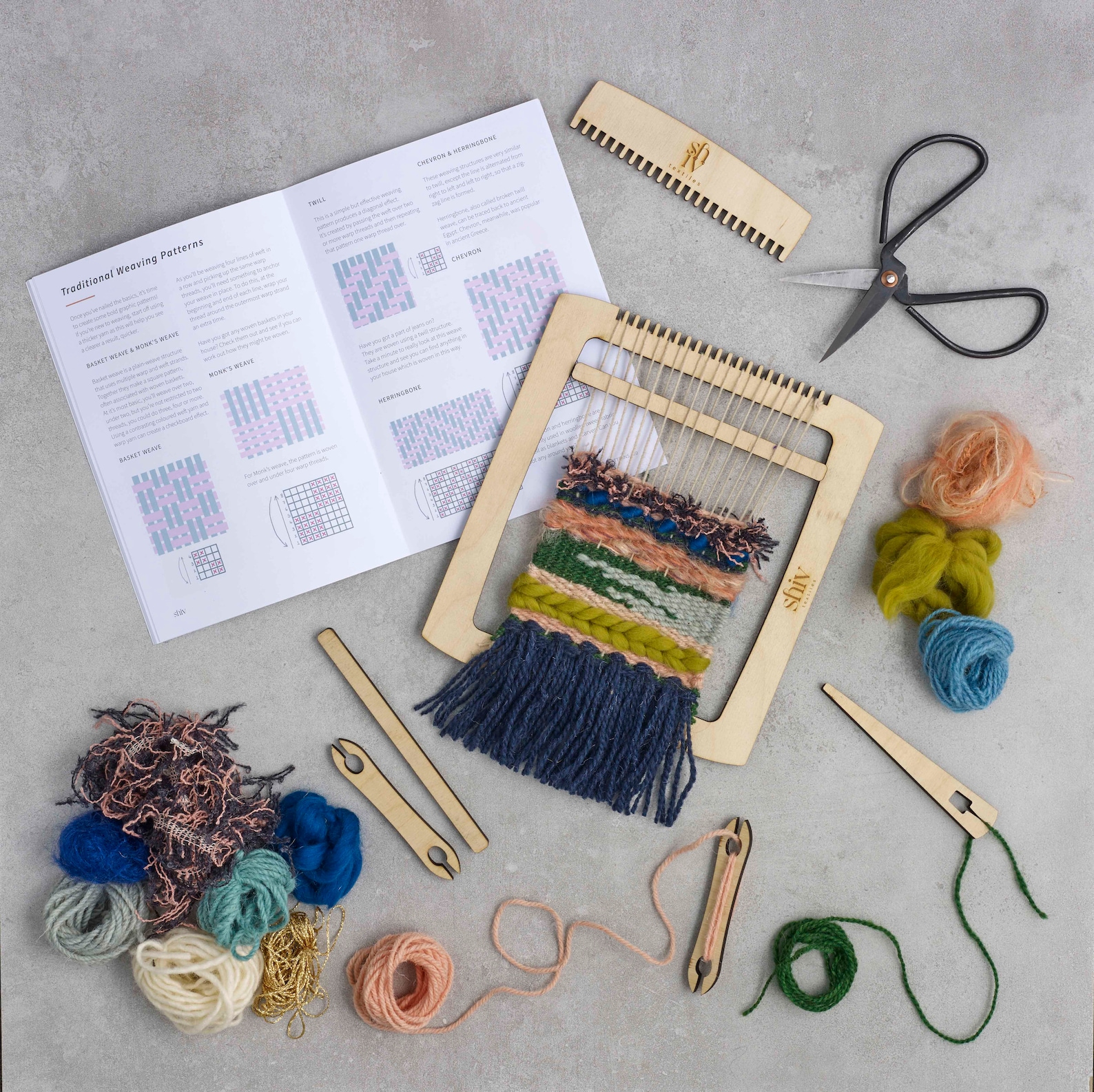 Beginners Weaving Loom Kit Yarn & Instruction Booklet Etsy