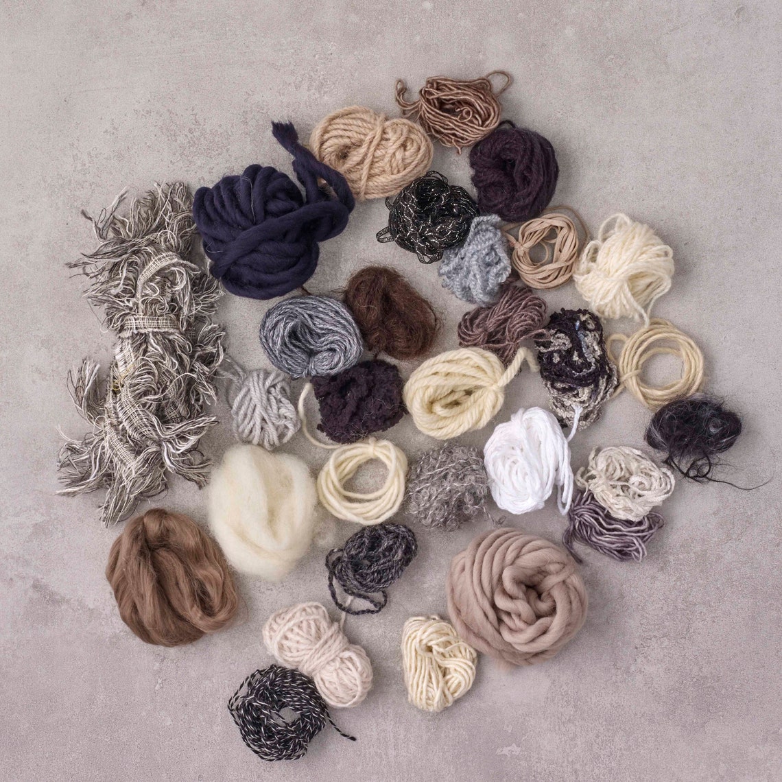 Yarn Bundle Tapestry Job Lot Monochrome With Weaving Etsy