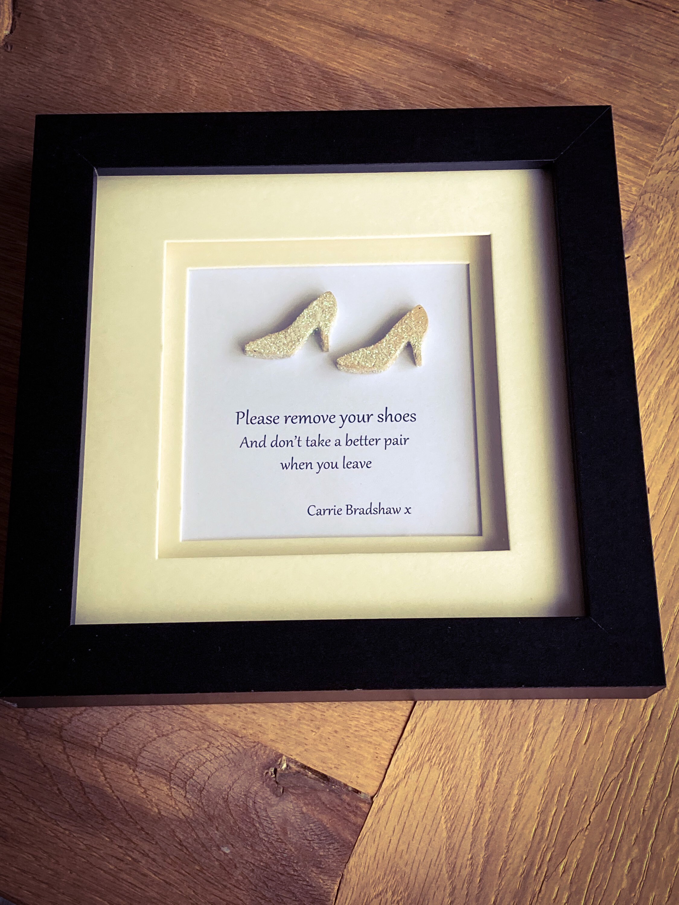 Sex and the City Carrie Bradshaw Shoe Quote Picture gift