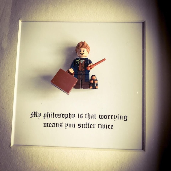 Newt Scamander With Niffler Fantastic Beasts Lego Quote Etsy