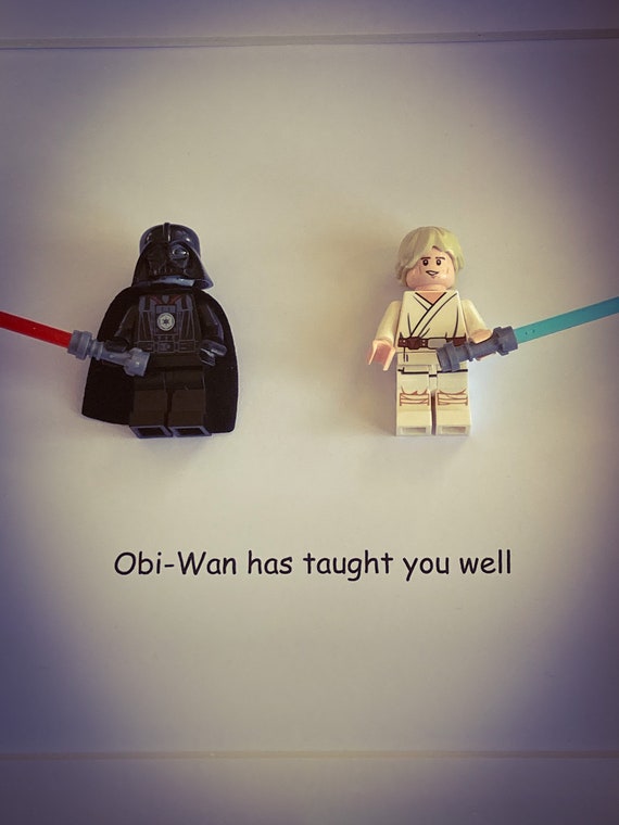 Star Wars Darth Vader and Luke Skywalker Mini Figure Quote - Etsy