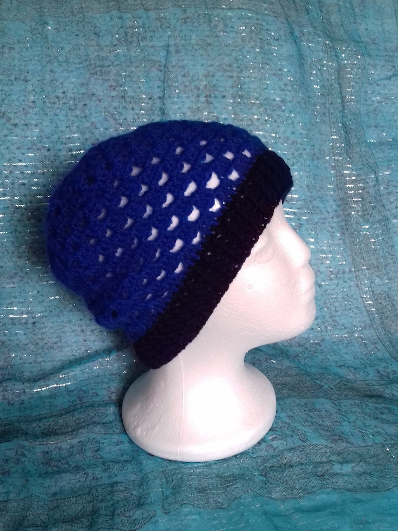 Adult Slouch Hat Handmade Crochet Granny Square Hat