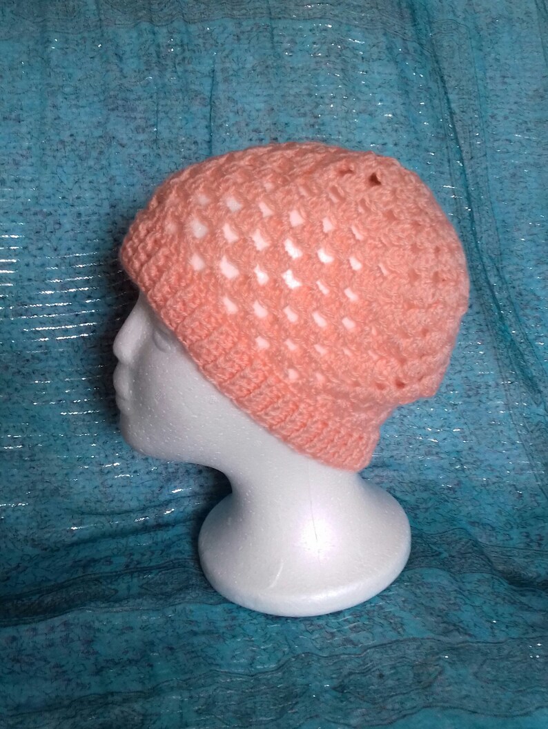 Adult Slouch Hat Handmade Crochet Granny Square Hat