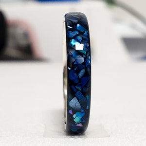 LUXE HAND black blue mother-of-pearl ring image 10