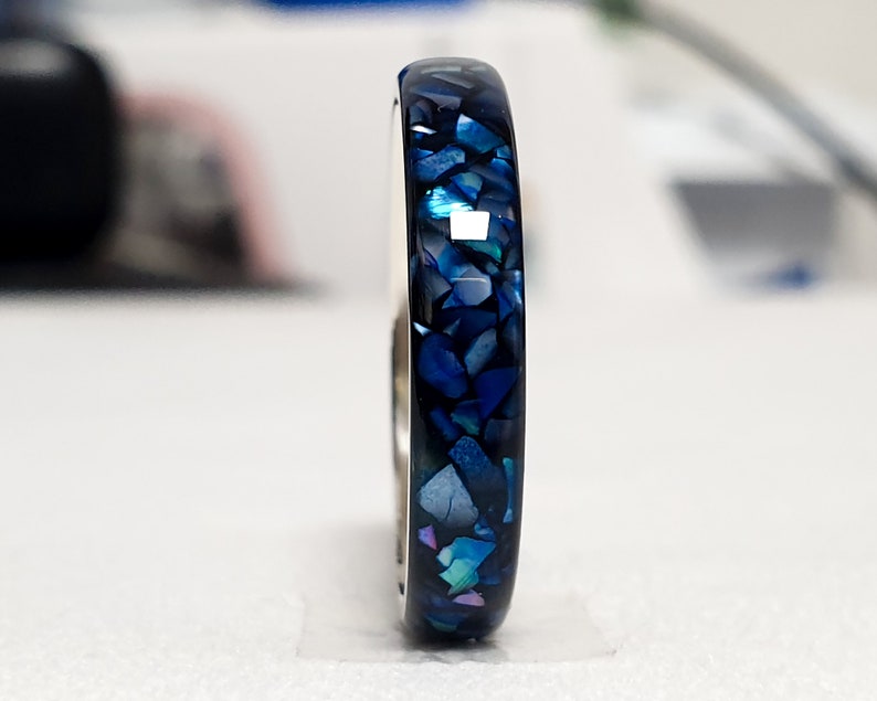 LUXE HAND black blue mother-of-pearl ring image 10