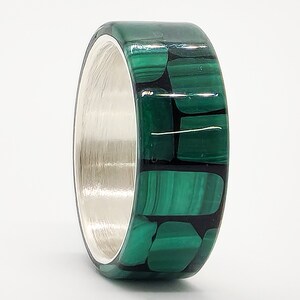 LUXE HAND Black malachite silver ring image 4