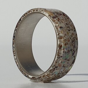 Abalone shell ivory resin craft ring,raden ring,ハンドメイドアクセサリー ,レジン ,樹脂リング,リング,螺鈿,螺鈿リング image 5