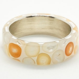 Luxe Hand White Galaxy Pearl Ring image 5