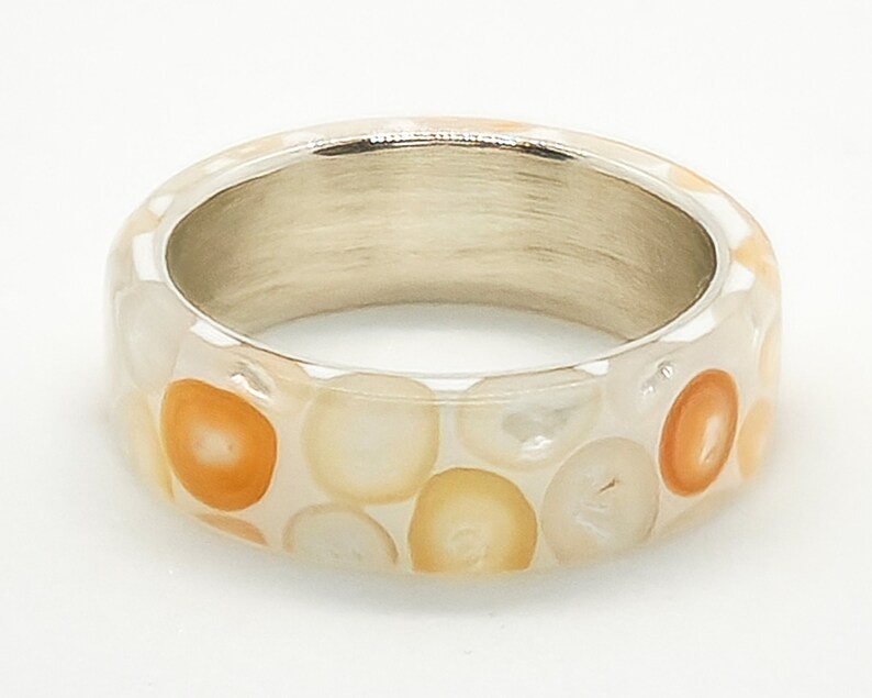 Luxe Hand White Galaxy Pearl Ring image 5