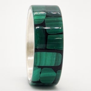 LUXE HAND Black malachite silver ring image 5
