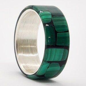 LUXE HAND Black malachite silver ring image 10