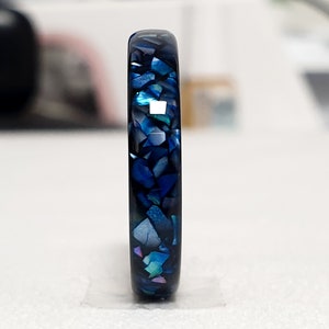 LUXE HAND black blue mother-of-pearl ring image 9