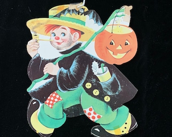 Vintage 1960s Eureka Halloween Hobo Boy Die Cut