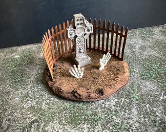 Miniature Graveyard - groundbreaker - Little Boners Halloween Dollhouse Accessories