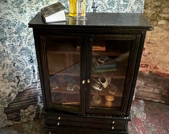 Halloween Dollhouse Cabinet - 1:12 scale - Little Boners Halloween Dollhouse Accessories