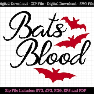 Bats Blood graphic - digital file - halloween - make bottles, shirts, candles, handbags, mugs, kids clothes, frames, stickers