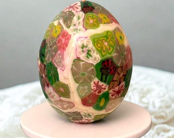 Vintage 90s Millefiori Egg "Glowing Candle" - New in Box