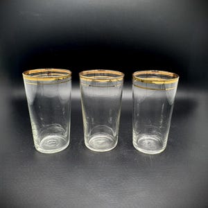 Gold Rimmed Vintage Juice Glass - Etsy