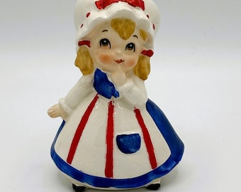 Vintage Lefton Betsy Ross Ceramic Figurine - Americana Décor