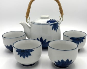 Vintage Himark Ceramic Stoneware Teapot and Teacup Set