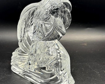 Vintage Crystal Kneeling Praying Angel Votive Tea Light Candle Holder Figurine (DePlomb Style)