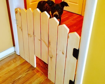 Pet Security Gate - Barn Door Baby Gate - Made To Fit - Barn Door Pet Gate - Wooden Gate - Wooden Baby Gate - Baby Gate  -  Dog Gate