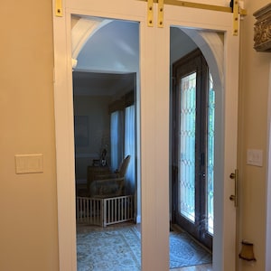 Puertas de granero personalizadas: puertas francesas corredizas de vidrio para interiores, herrajes incluidos