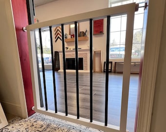 Handcrafted Pressure Mounted Baby/Pet Gate – Custom Solid Wood Barrier - Made To Fit