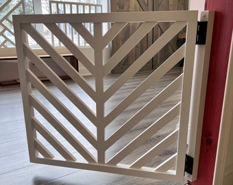 Modern Style Pet Or Baby Gate - Made To Fit - Pet Security Gate - Wooden Security Gate - Reclaimed Wood - Dog Gate- Baby Security Gate