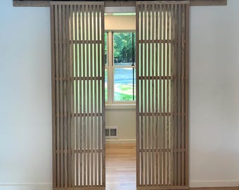 Custom Slat Barn Doors – Interior Sliding Door with Hardware