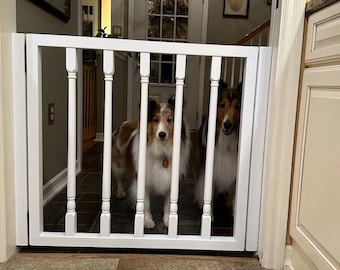Modern Style Pet Or Baby Gate - Made To Fit - Pet Security Gate - Wooden Security Gate - Reclaimed Wood - Dog Gate- Baby Security Gate