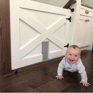 Pet Security Gate - Barn Door Baby Gate - Made To Fit - Barn Door Pet Gate - Reclaimed Wood - Wooden Baby Gate - Baby Gate - Pet Gate