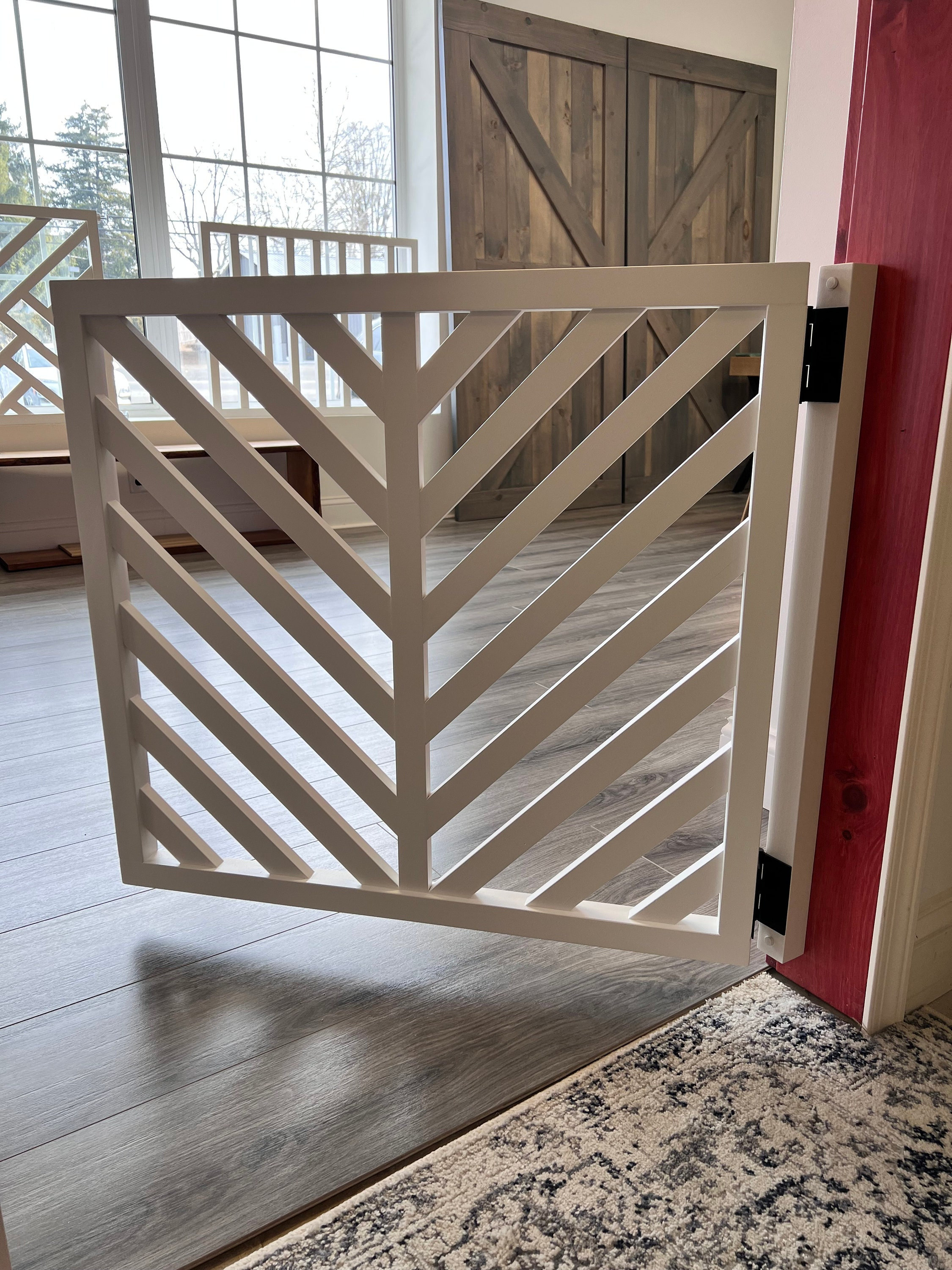 Modern Style Pet or Baby Gate Made to Fit Pet Security