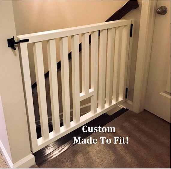 Modern Style Pet or Baby Gate Made to Fit Pet Security Gate Wooden Security  Gate Reclaimed Wood Dog Gate Baby Security Gate 