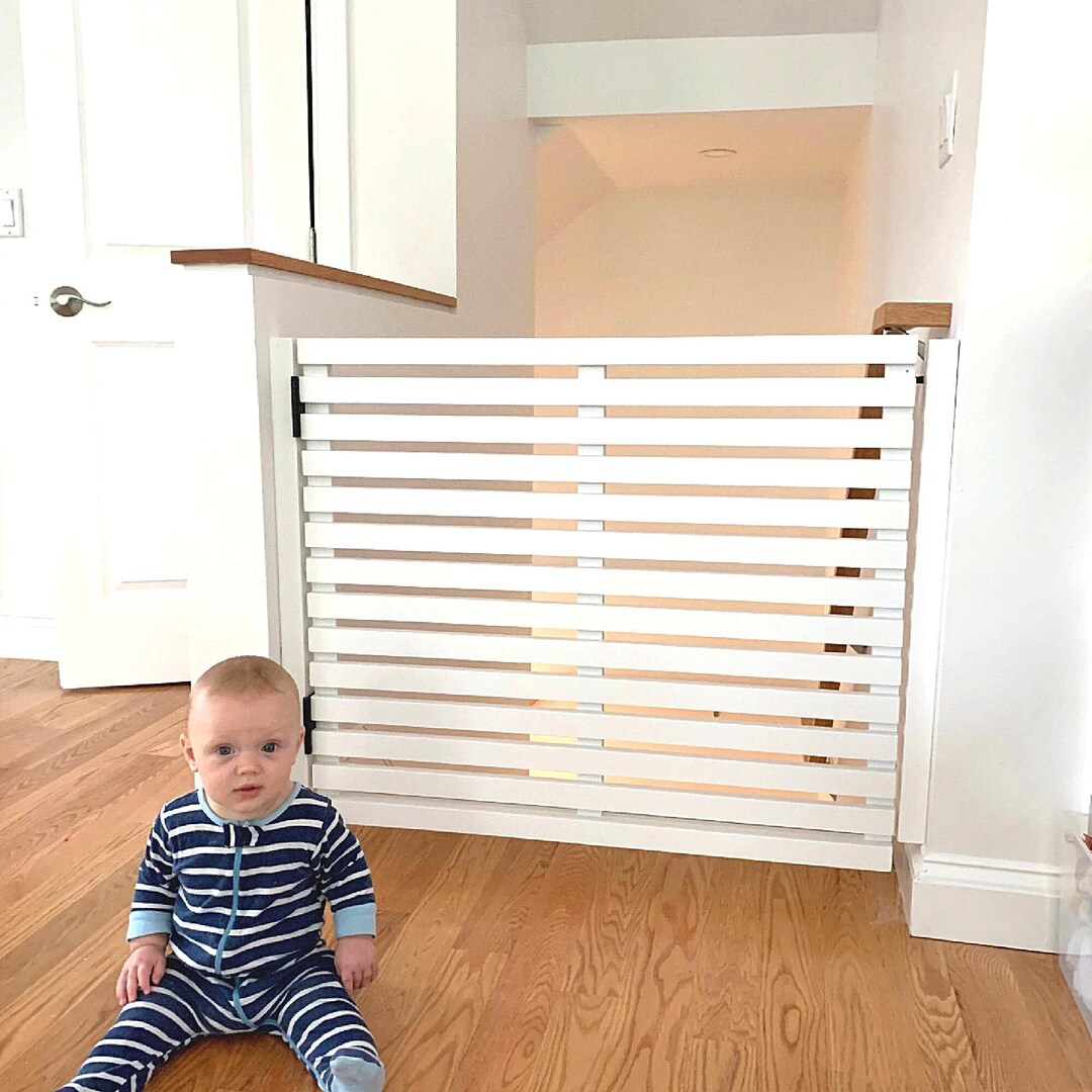 Mid Century Pet and Child Safety Gate | Extra Wide Indoor Dog Barrier ... - Pet And Child Safety Home Security Systems Combo