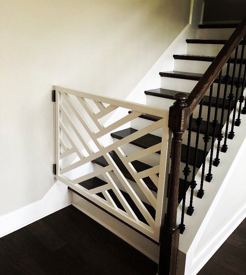 Geometric Gate Pet Security Gate Modern Baby Gate Made Etsy