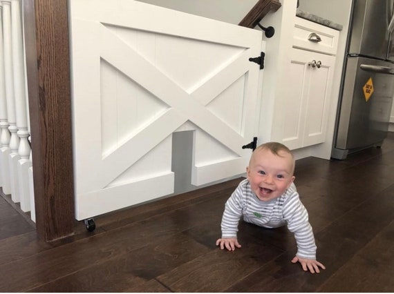 Pet Security Gate Barn Door Baby Gate Made to Fit Barn Door Pet Gate Reclaimed Wood Wooden Baby Gate Baby Gate Pet Gate Etsy
