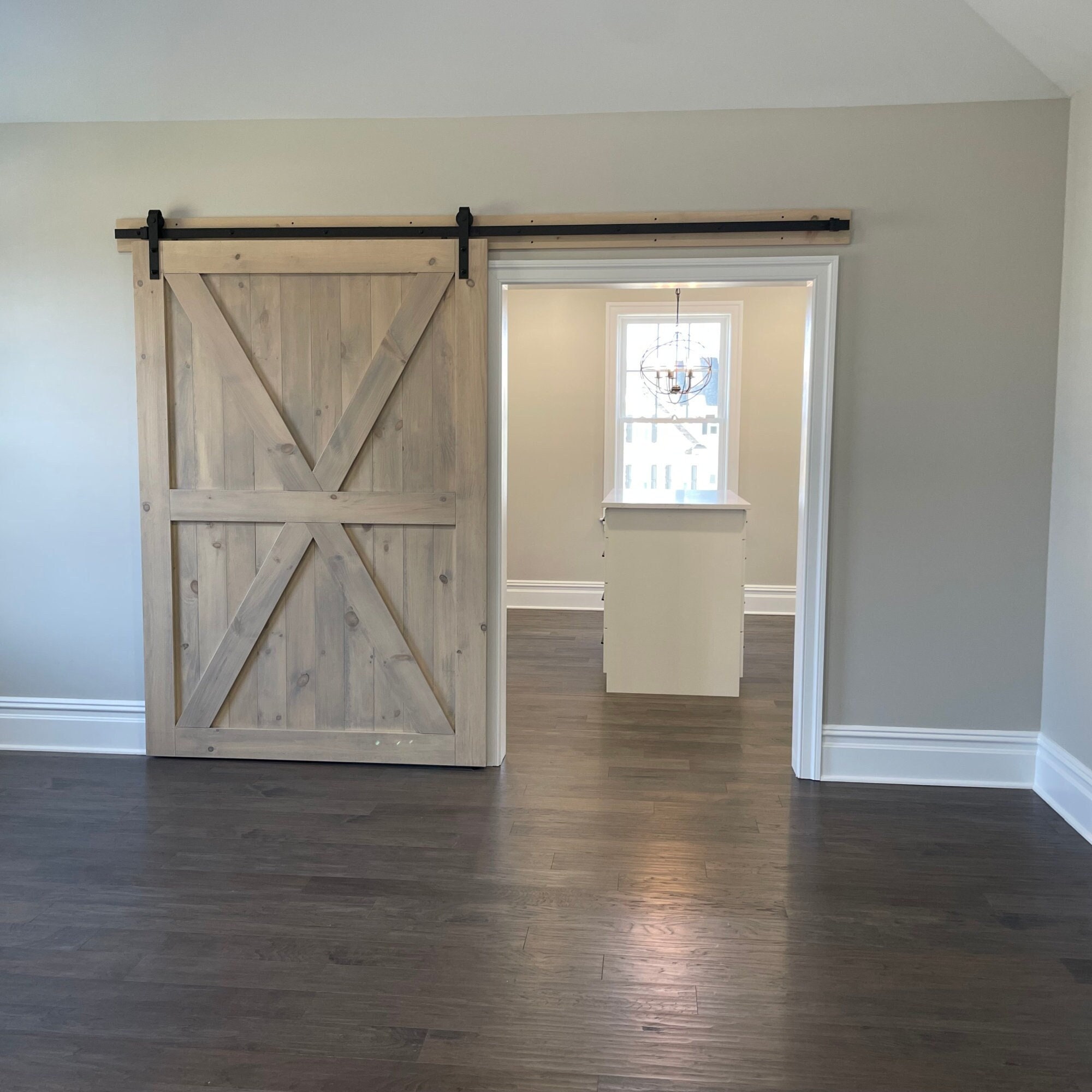 Custom Sliding Barn Door - Rustic Farmhouse Style, Hardware Included