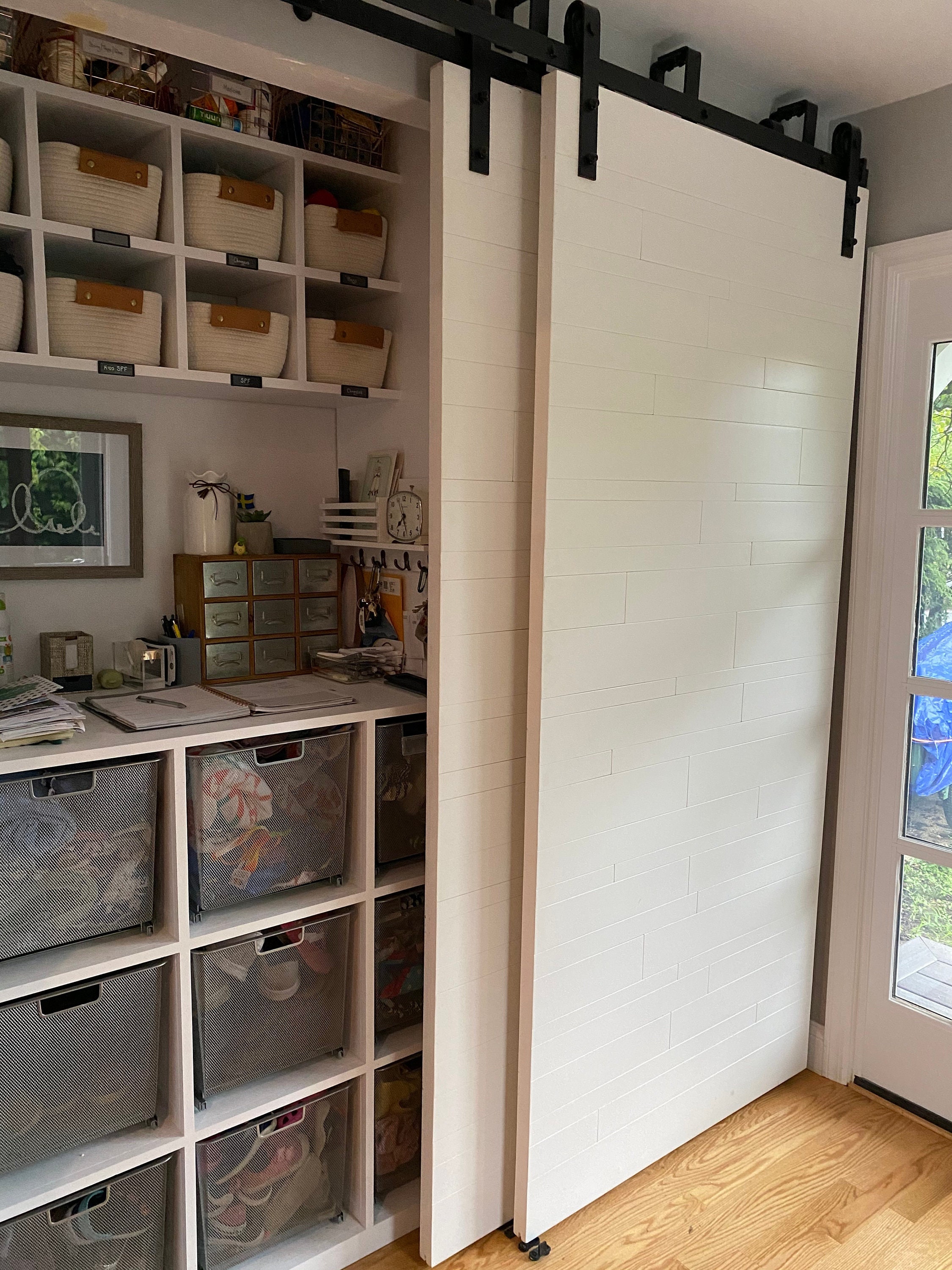 Custom Slat Style Barn Door With Hardware – Handmade Sliding Door - Etsy